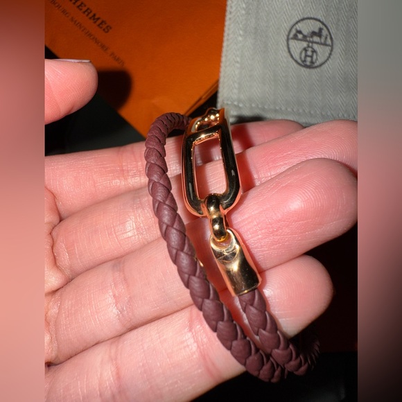 Hermes Roulis Double Tour Bracelet in Bordeaux - Picture 5 of 6